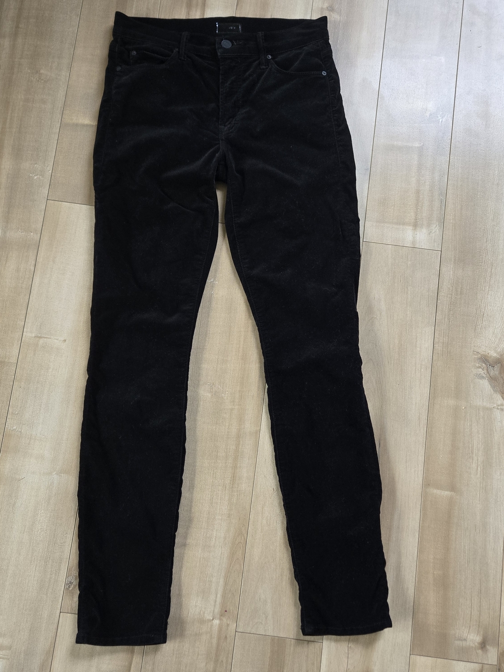MOTHER Denim The Charmer Black Corduroy Skinny Jeans | My Life As a Snow Bunny |